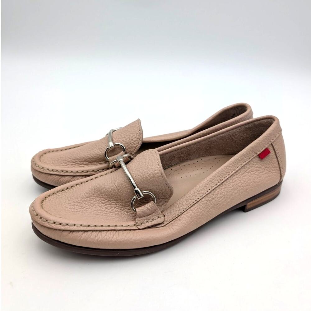 Marc Joseph Lane Ave Loafer Shoes Round Toe Women's Nude Grainy Size US8